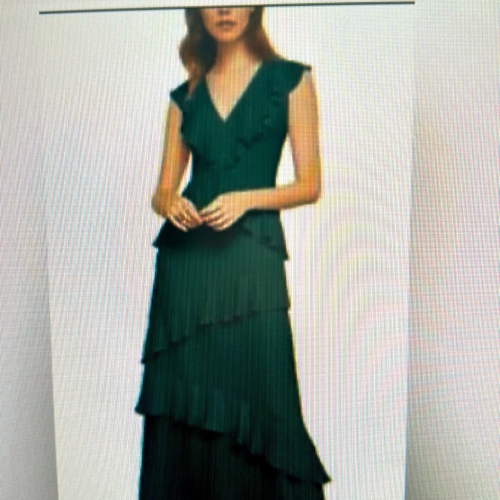 BCBG emerald green dress. Size 0